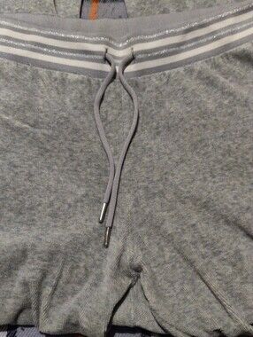 Women's Juicy Couture Gray Lounge Sweatpants Size Medium Elastic Waist Pockets